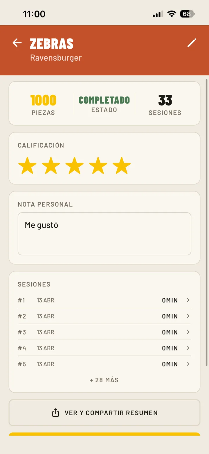 Detalle de cada puzzle