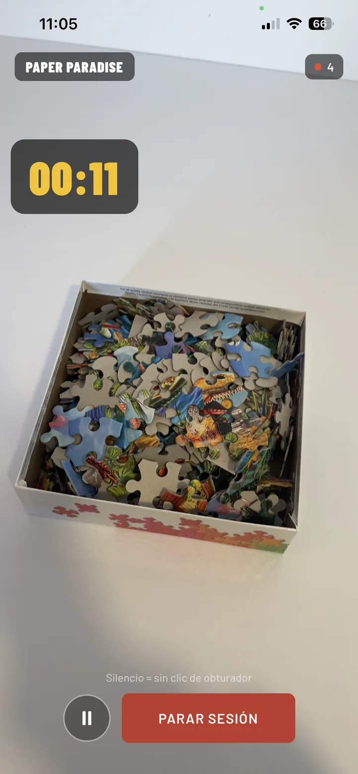 Sesión con timelapse